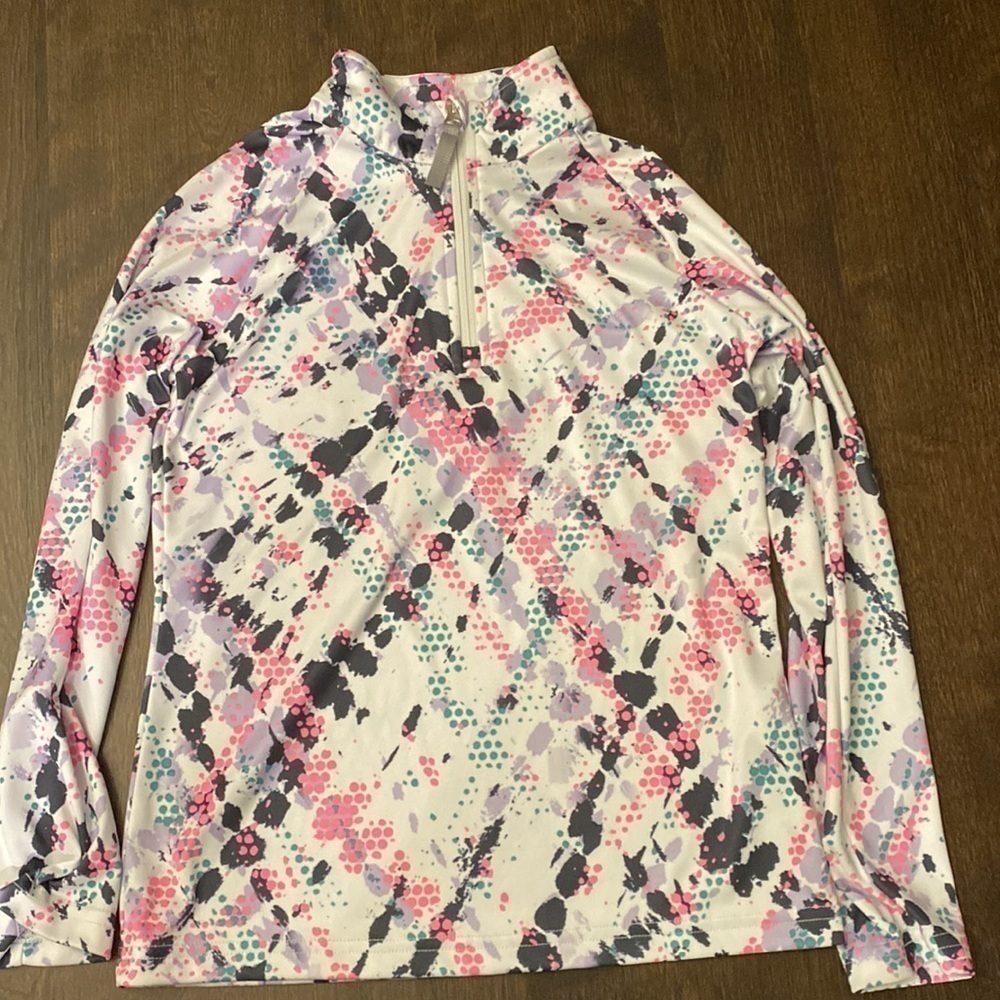 𝅺SPYDER youth half popover with paint spatter design size Youth M‎